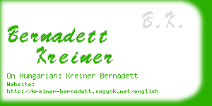 bernadett kreiner business card